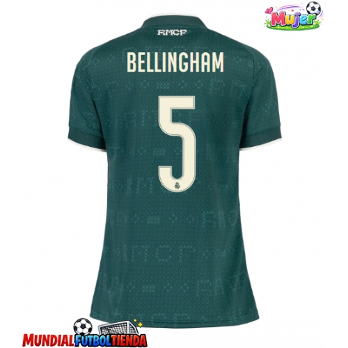 Camiseta Real Madrid Jude Bellingham #5 Segunda Equipación Replica 2026-27 para mujer mangas cortas